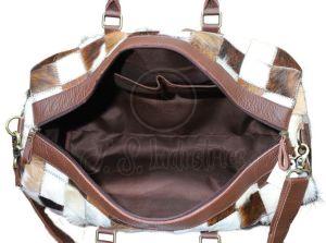 Patchwork Cowhide Leather Duffel Bag