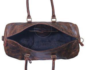 Brown Leather Duffle Bag