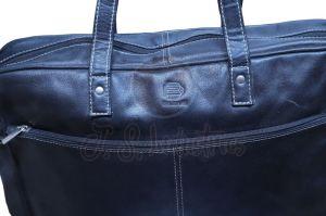 Black Synthetic Leather Laptop Bag