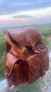 Genuine Leather Vintage Brown Rucksack Backpack