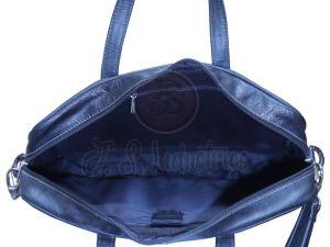 Black Synthetic Leather Laptop Bag