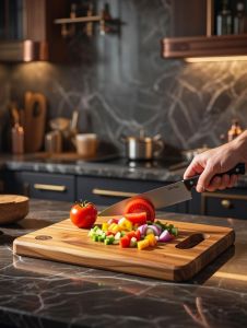 Teak Wood Chopping Board with Handle
