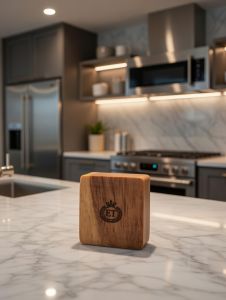 Solid Teak Wood Coaster Set