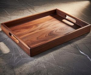 Wooden Serving Tray with Handle
