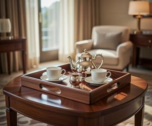 Wooden Serving Tray with Handle