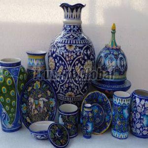 Floral Glazed Ceramic Decor Set