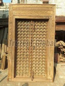 Hand Carved Wooden Door
