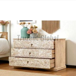 Jodhpuri Carved Wooden Chest Drawer
