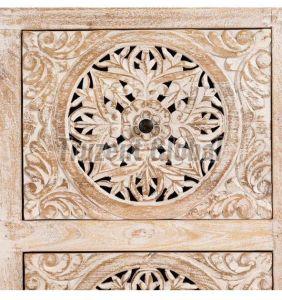 Mandala Carved Wooden Door