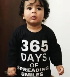 Boys Black Quote Text T Shirt