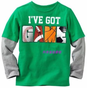 Boys Green Sports Collage T Shirt