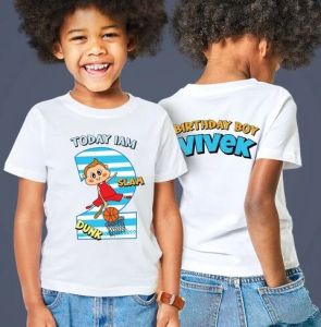 Girls White Birthday Graphic T Shirt