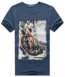 Mens Blue Bicycle Graphic Print T Shirt