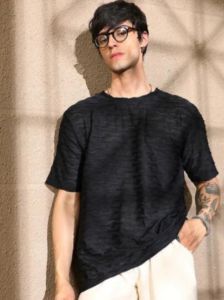Mens Trendy Solid Cotton T Shirt