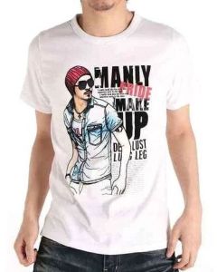 Mens White Quote Graphic T Shirt