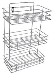3 Shelf Stainless Steel Jar Rack Organizer