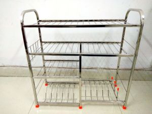 Floor Mounted Stainless Steel Kitchen Rack