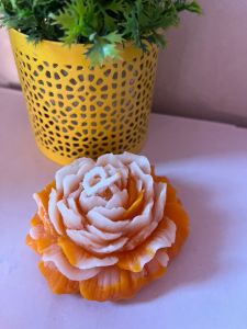Peony Flower Moulded Candle