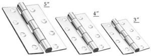 full polish stainless steel hinges