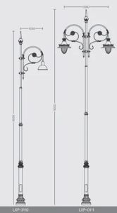 Cast Iron Street Light Pole