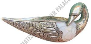 500 Ml Silver Coated Swan Bowl