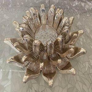 Lotus Silver Coated Candle Holder
