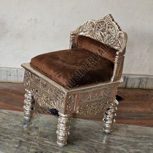Premium Silver Plated Wooden Chair