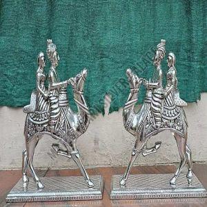 Silver Plated Royal Rajasthani Camel Showpiece