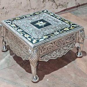 Silver Plated Traditional Pooja Chowki
