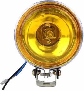 90mm Yellow Ring Chrome Hunter Halogen Fog Lamp