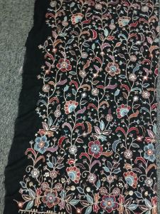 Stone Work Embroidered Fabric