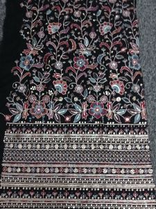 Stone Work Embroidered Fabric
