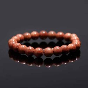 Red Gold Stone Beaded Bracelet