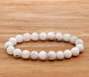 Round Rainbow Moonstone Beaded Bracelet