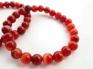 Round Carnelian Beaded Bracelet