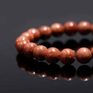Red Gold Stone Beaded Bracelet