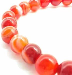 Round Carnelian Beaded Bracelet