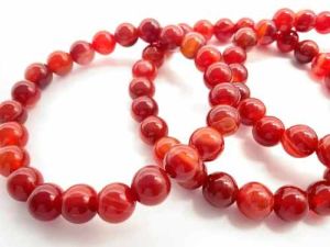 Round Carnelian Beaded Bracelet