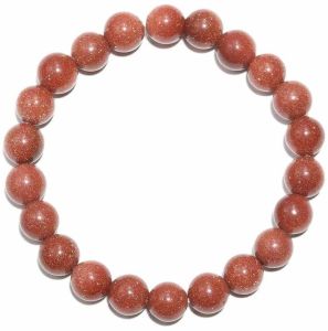 Red Gold Stone Beaded Bracelet