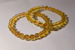 Yellow Round Citrine Stone Bracelet