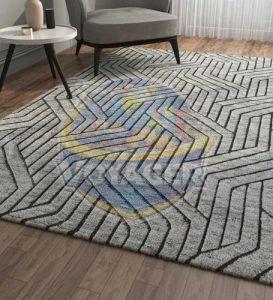 Wool Geometric Hand Tufted Carpet