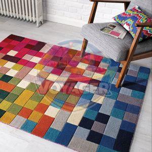 Wool Geometric Handloom Carpet