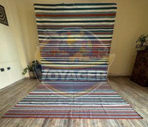 Wool Striped Flat Weave Rug