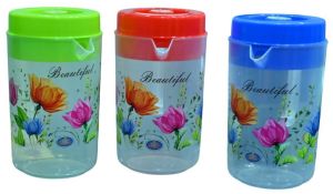 2.5 Liter Flower Printed Transparent Water Jug