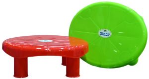 Green Plastic Round Bath Stool