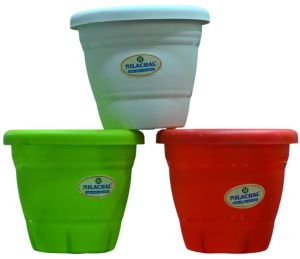Multi Color Round Plastic Flower POT