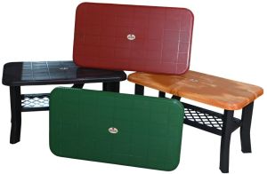 Plastic Rectangular Brown Center Table