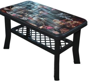 Printed Rectangular Plastic Center Table