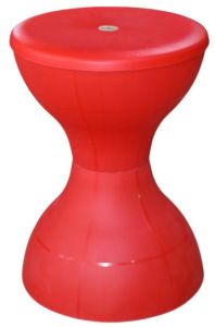 Red Plastic Damroo Stool