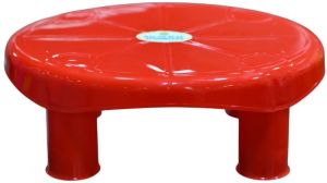 Red Plastic Round Bath Stool